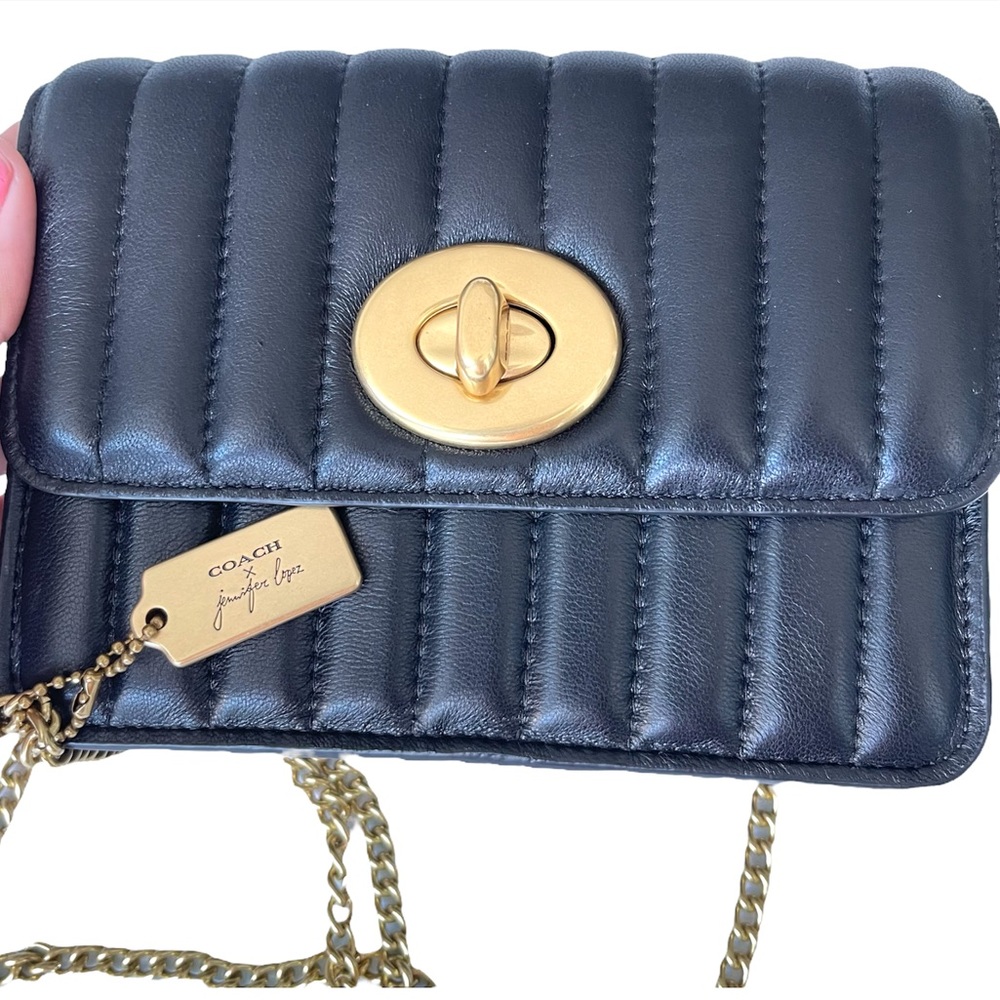 COACH Jennifer Lopez Collaboration Crossbody Bag With Linear Quilting - Picture 2 of 10